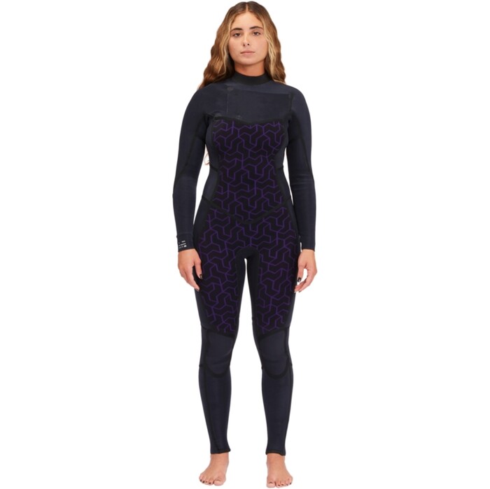 2024 Billabong Womens Synergy Natural 5/4mm Chest Zip Wetsuit ABJW100210 - Night Fall